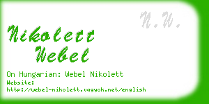 nikolett webel business card